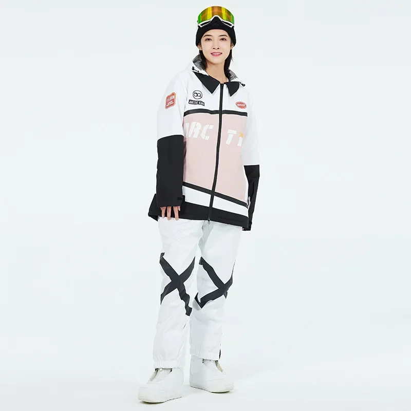 

2024 Outdoor Warm Ski Suit Sport Outfits Windproof Waterproof Mountain Female Snowsuits Winter Jacket Pants Men Snowboard Sets