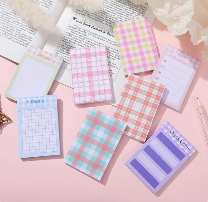 

24 pcs/lot Creative Oil latticeg Cute N Times Sticky Notes Stationery sticker Notebook School Supplies Bookmark Label