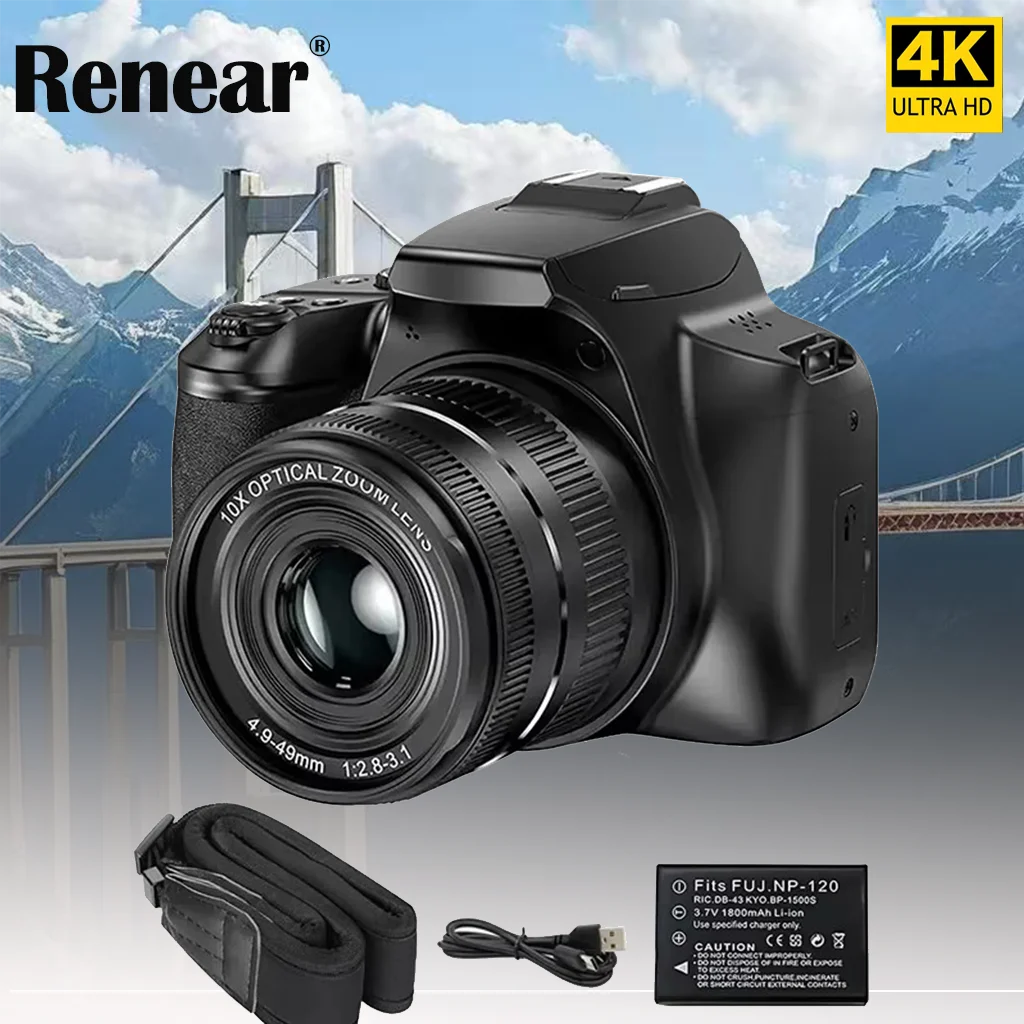 4K professional camera 64MP auto focus 10X Optical Zoom digital camera INS networklive broadcast professional photography