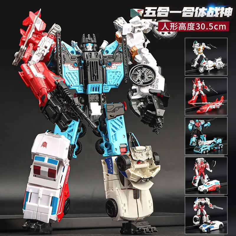 HZX Robot Defensor H901 Transformation Toys 5IN1 Combiner Deformation ...