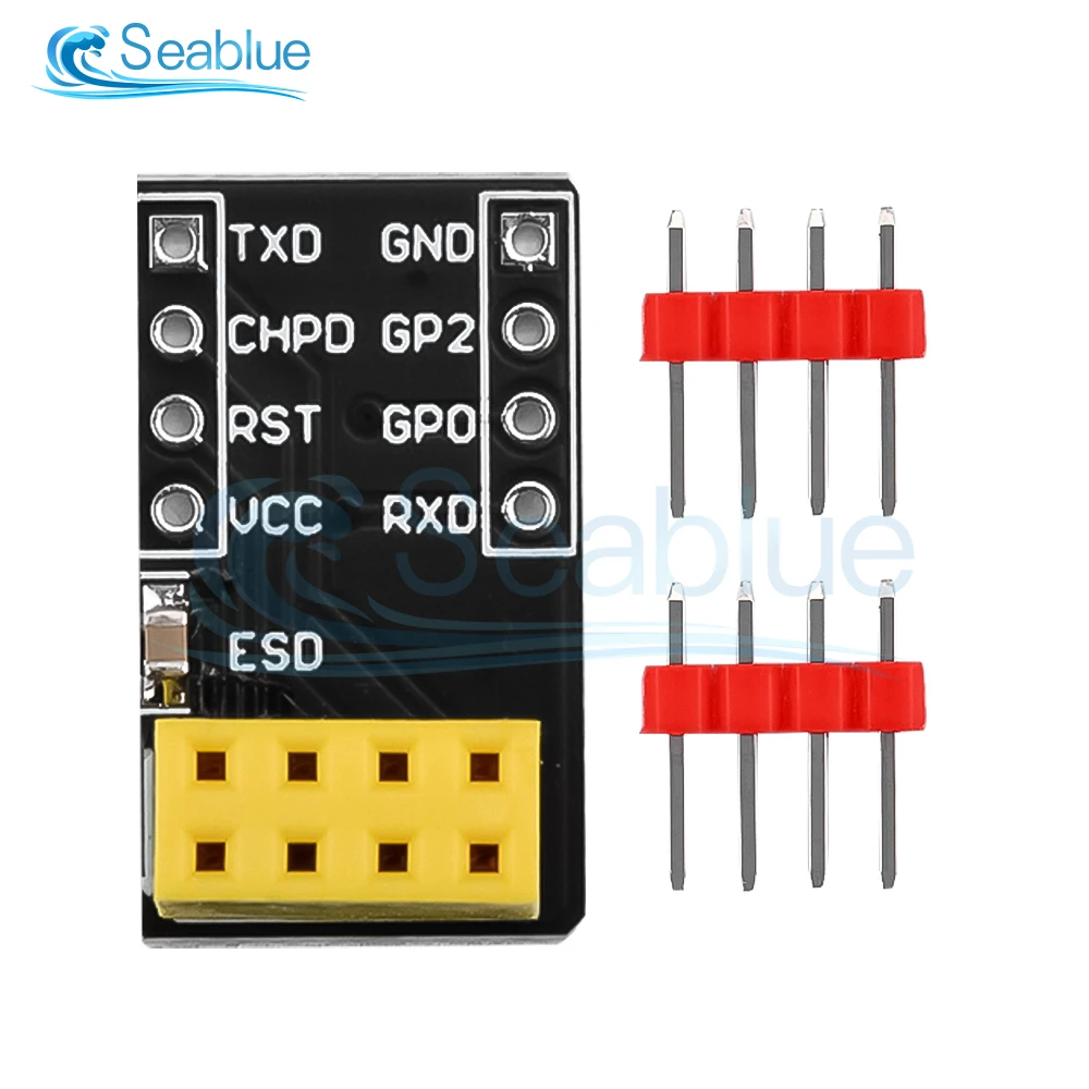 

Плата адаптера ESP01/01S, плата для хлеба, адаптер ESP8266 ESP01 ESP01S, адаптер без пайки, фотоадаптер, модуль приемопередатчика Wi-Fi