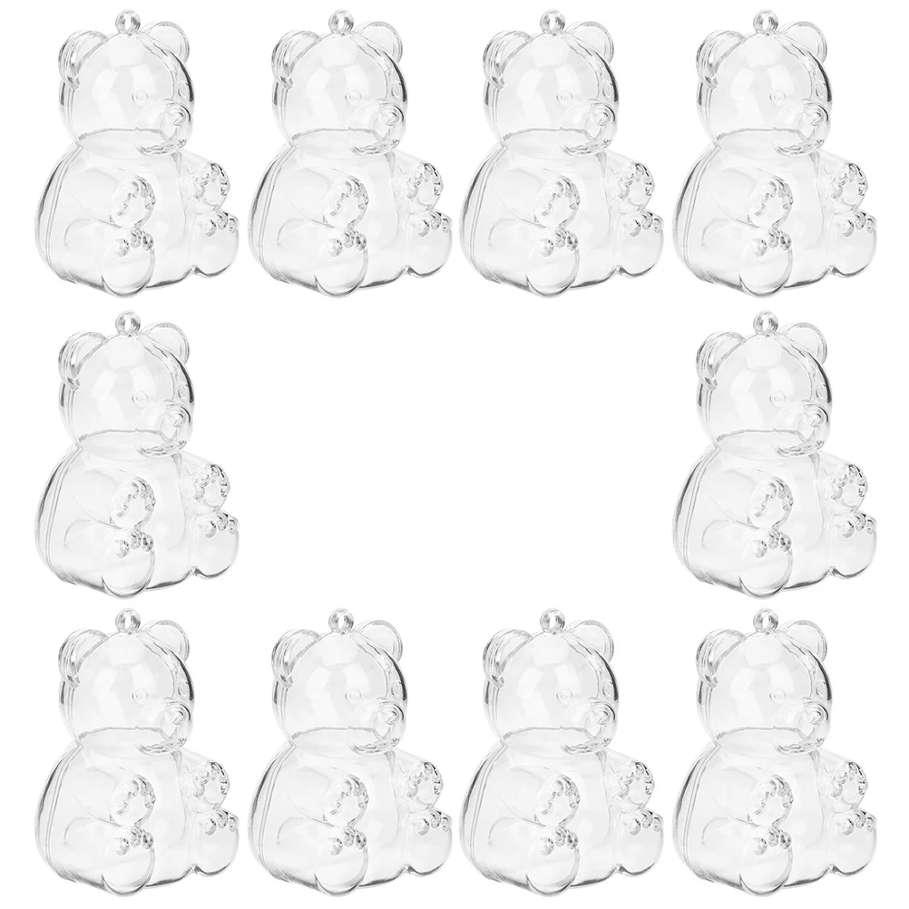 

Bear Candy Boxes Bulk Plastic Food Container Transparent Treat Boxes Candy Packing Boxes Wedding Party Candy Boxes