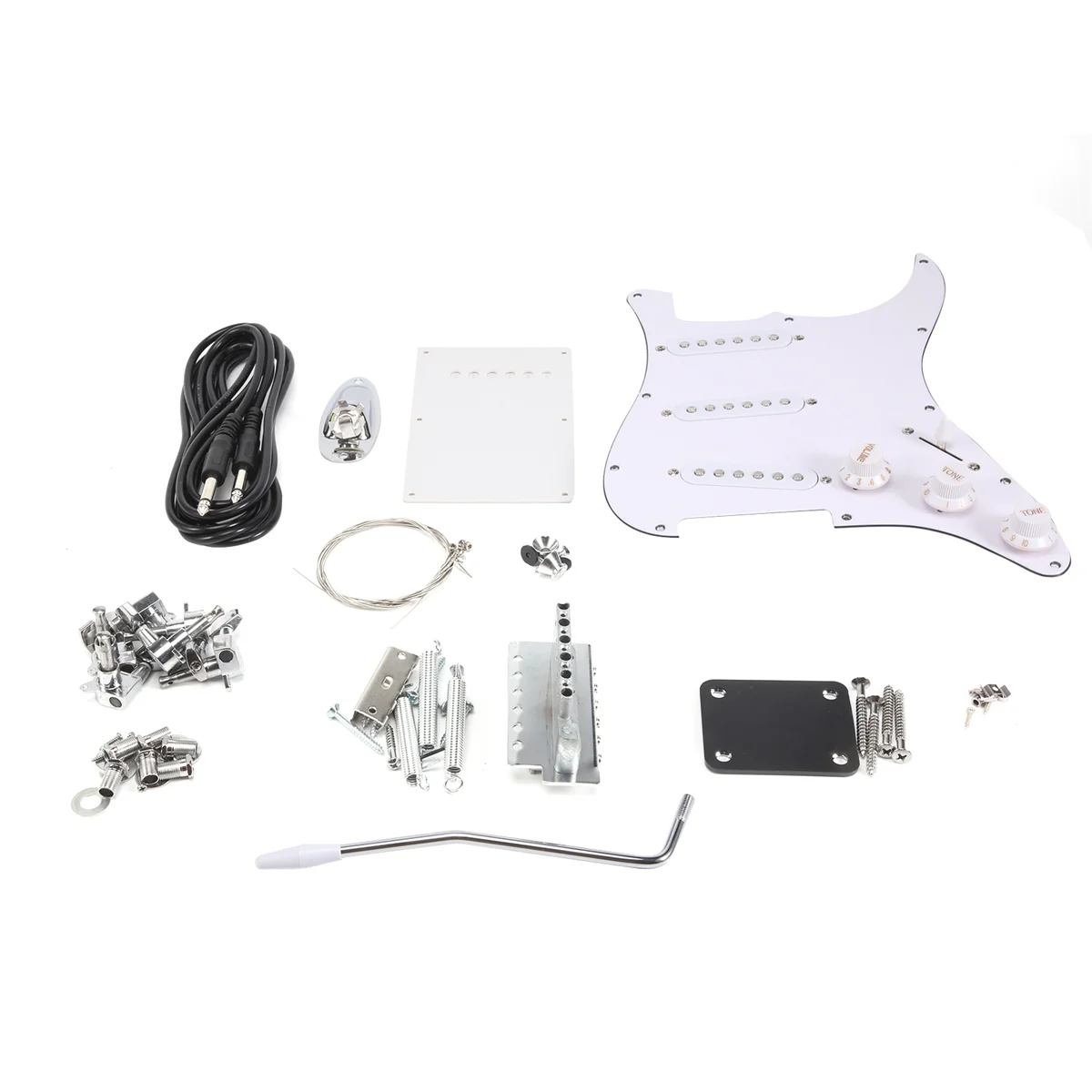 

Pickguard Back Cover Bridge System St Electric Guitar St Full Hardware and Plastic DIY Electric Guitar Kit