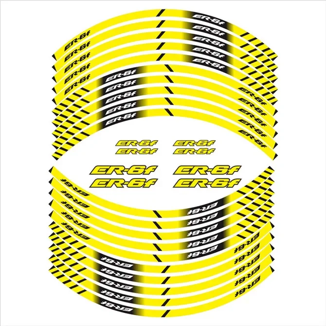 

FOR KAWASAKI ER-6F ER6F ER 6F Motorcycle Parts Contour Wheel Decoration Decal Sticker - C
