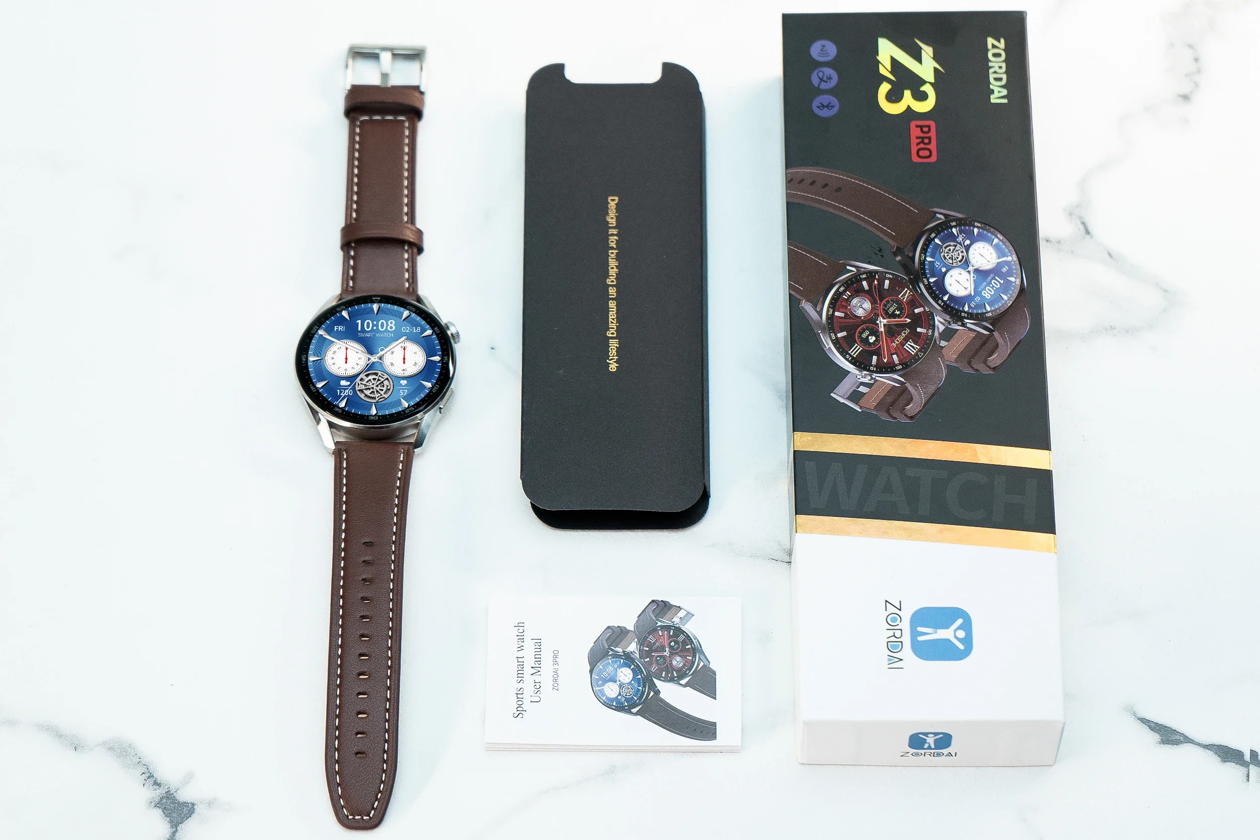 Zordai ZD3 PRO  Ʈ ġ, 1.5 ġ Ǯ  ũ, GPS NFC ECG AI  ýƮ, BT ȭ, IP68  Ʈ ġ