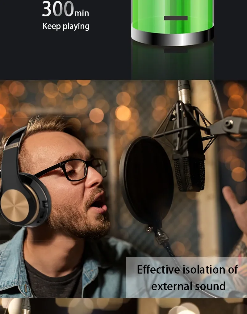 Kabellose Bluetooth-kopfhörer Mit Mikrofon Und Geräuschunterdrückung_voghion.com