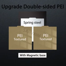 Enhanced Magnetic Textured PEI Sheet Steel Build Plate - 235x235 Upgrade - 350x350mm (With magnetic base)