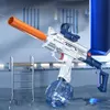 Children Automatic UZI Electric Backpack Water Submachine Gun Fights Summer Toy Water Guns Outdoor Beach Swimming Pool for Adult 2