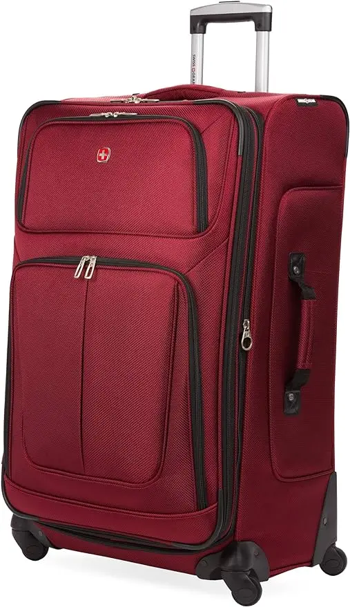 

SwissGear Sion Softside расширяемый роликовый багаж, бордовый, большой 29 дюймов