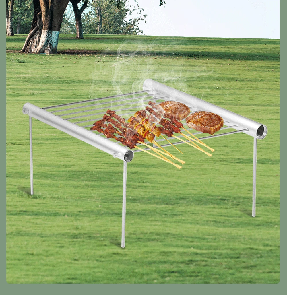 Stainless Steel Grill Portable Outdoor Folding Grill Mini Pocket Home Park Picnic Outdoor Cooking Rack Accessories barbecue grill