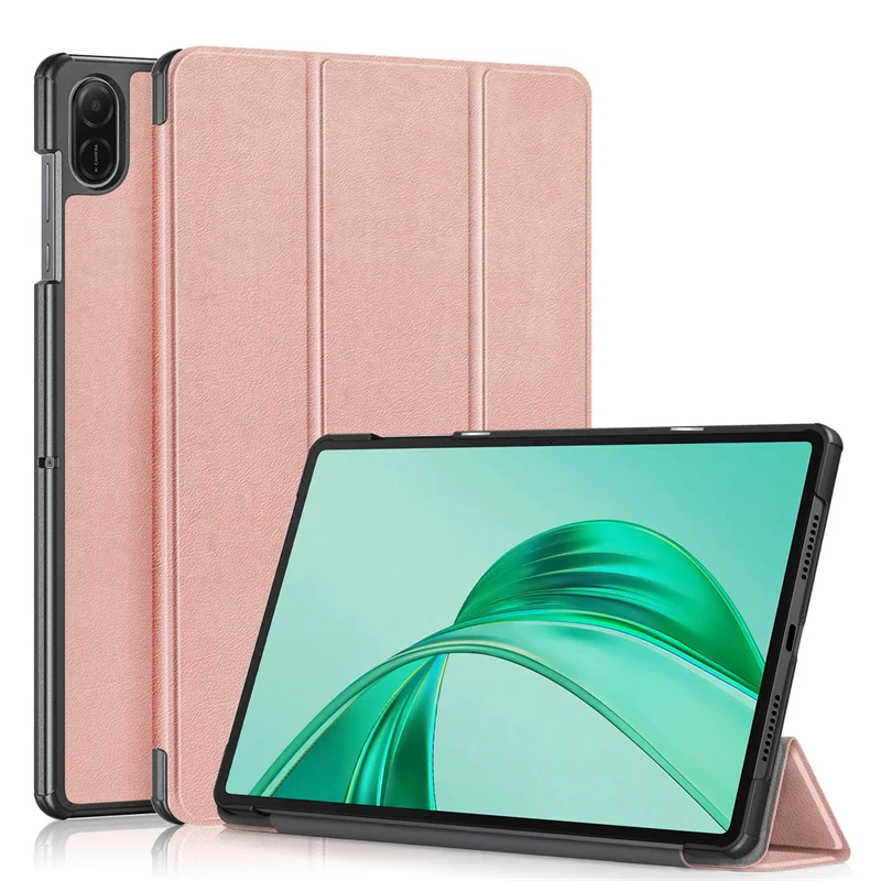 Elegant Trifold Magnetic Leather Tablet Case - Stand Hard Cover