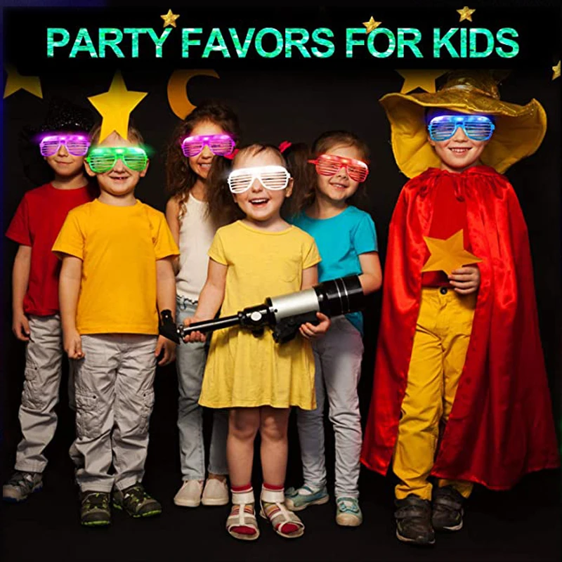 Glow Sunglasses Glow Glasses 10/20/30/40/50 Pcs Party Glow in the Dark Glasses Light Up LED Glasses Neon Party Favors Sunglass Adults Supplies