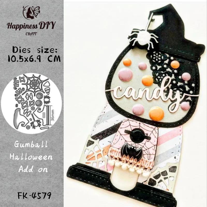 

Gumball Хэллоуин добавочный шейкер карточка металлические штампы для DIY скрапбукинга альбома бумаги открытки, декоративные поделки тиснение