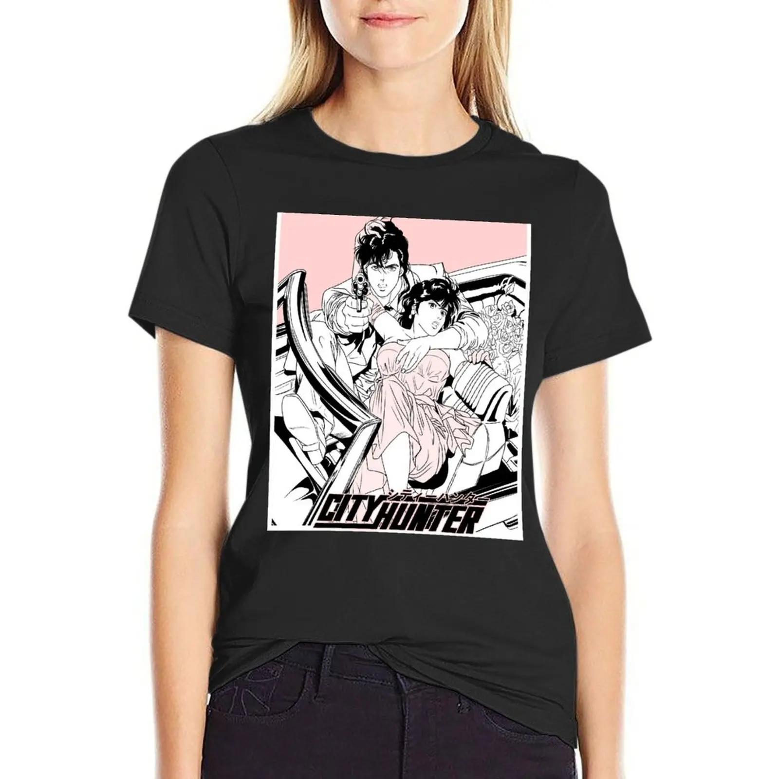 

CITY HUNTER T-shirt oversized hippie clothes t shirts for Women