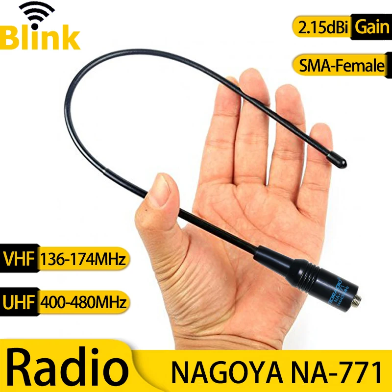 Nagoya Na-771 Dual Band Vhf/Uhf Radio Antenna A Frusta Flessibile 144M/430M Sma Femmina Per Baofeng Kenwood Puxing Wouxun Walkie-Talkie