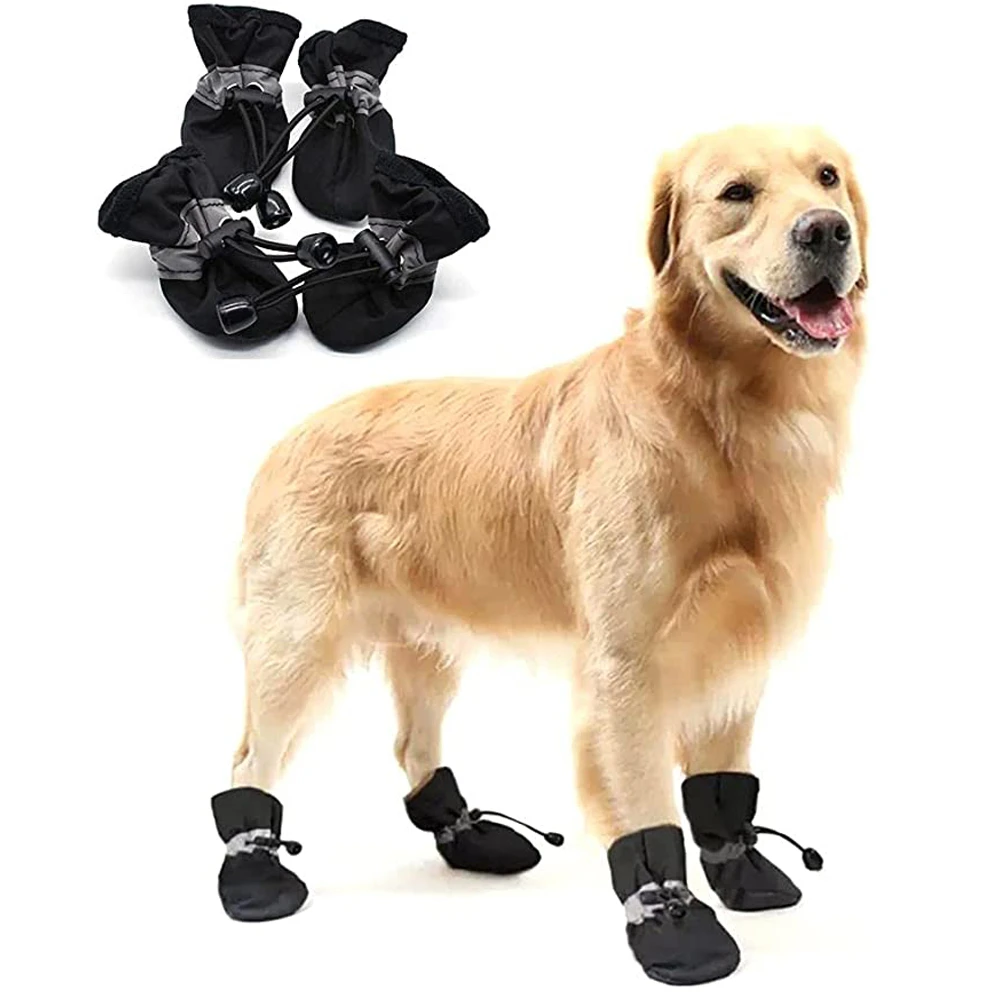 Fábula Hacer deporte tengo hambre Botines antideslizantes para perros pequeños, calzado cálido de invierno,  Protector de zapatos para perros, para interior y exterior, huella de perro,  4 Uds./Set| | - AliExpress