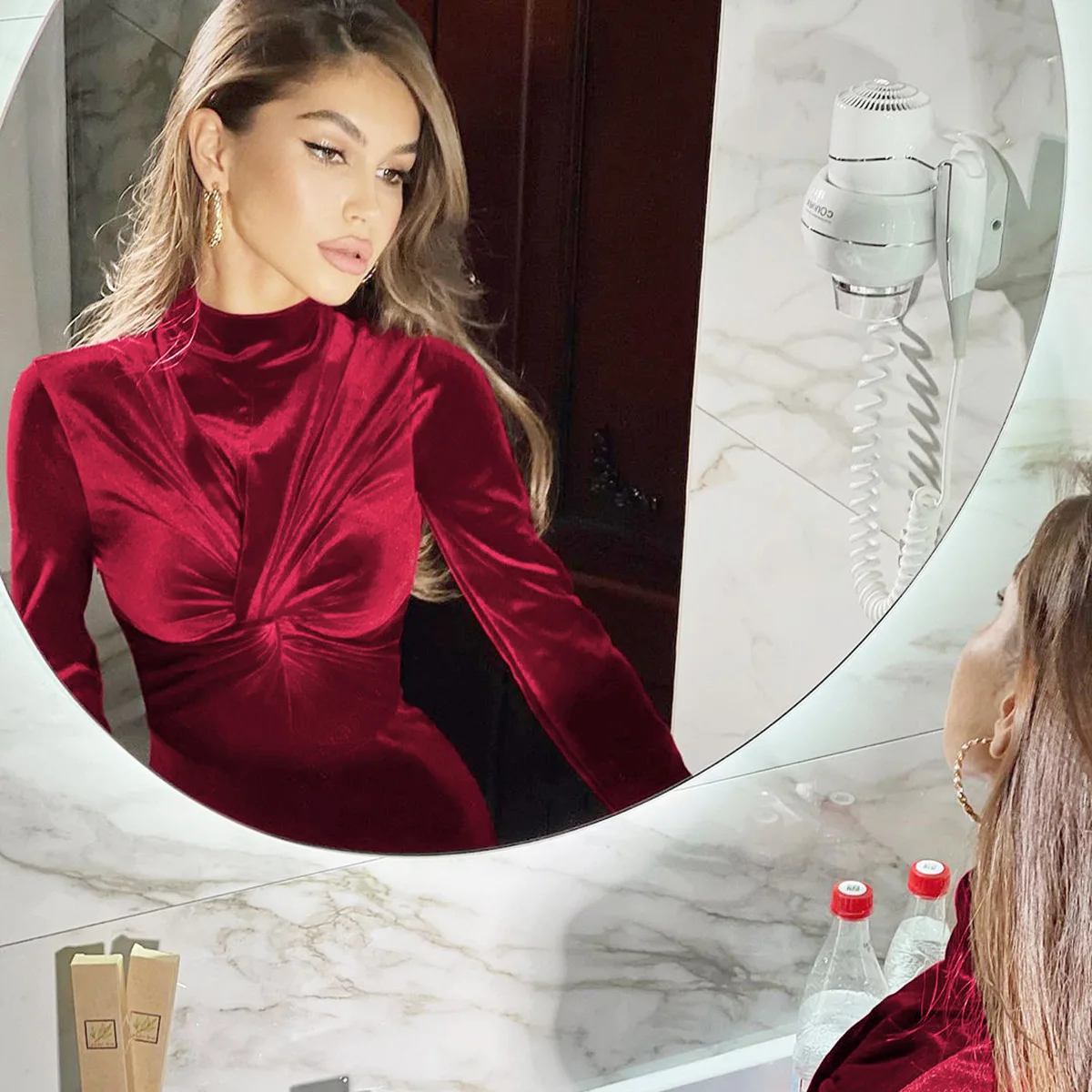 Fashion Pleated Skinny Dress Female High Waist Twist Long Sleeve Elegant Solid Party Dress Gown Women's Maxi Dress Autumn