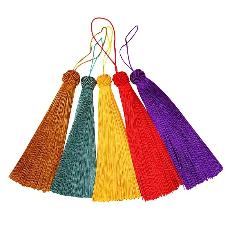 2-10Pcs 파인애플 모자와 14cm Tassels DIY 공예 보석 만들기위한 루프와 부드러운 술 수제 치실 책갈피 Tassels