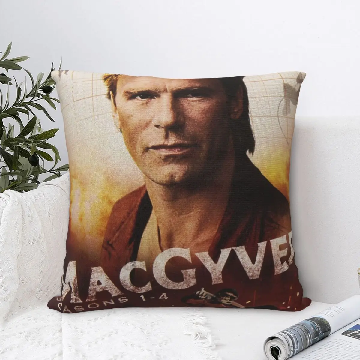 

Macgyver V2 R D Anderson Poster Square Pillow Case for Sofa Throw Pillow