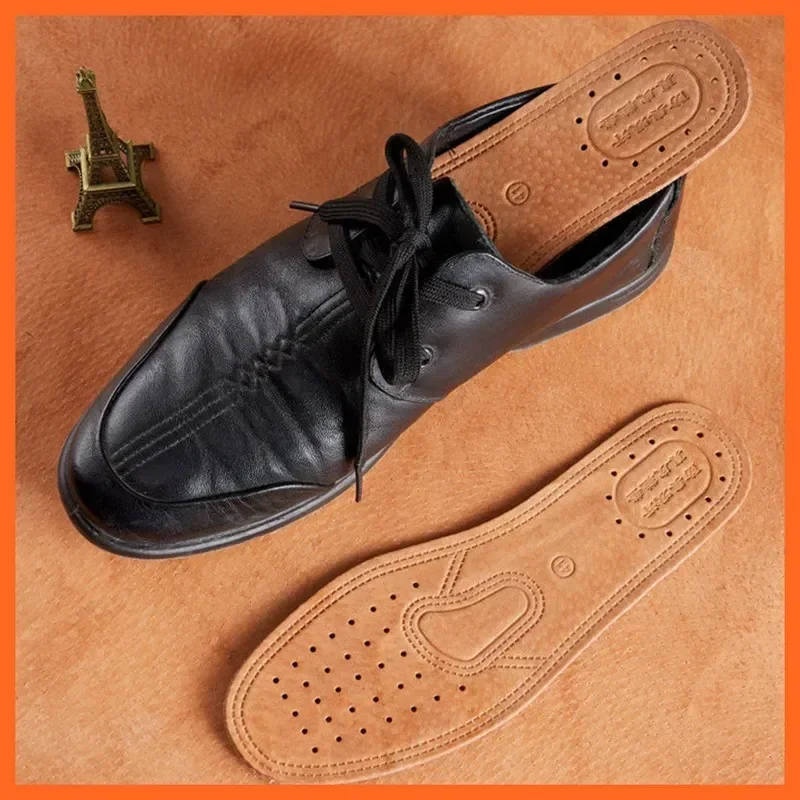 Cowhide Insoles for Men Shoes 1 Pair