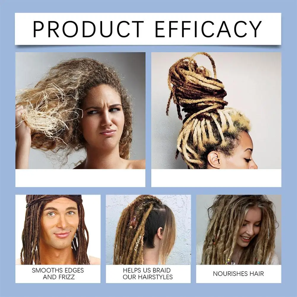 100g Styling Braiding Gel Wax Strong Hold Pomade Anti-Frizz Smooth Lasting Broken Hair Finishing Shaping Hair Cream