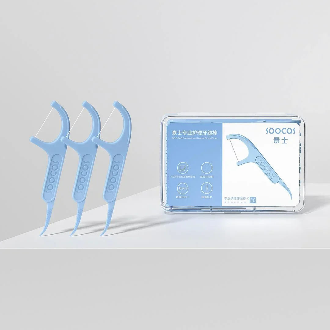 Youpin Soocare Dental Foss Pick Teeth Tooth Toothpicks Stick Oral Care Ergonomic Design FDA Testing Food Grade 300pcs dental toothpicks