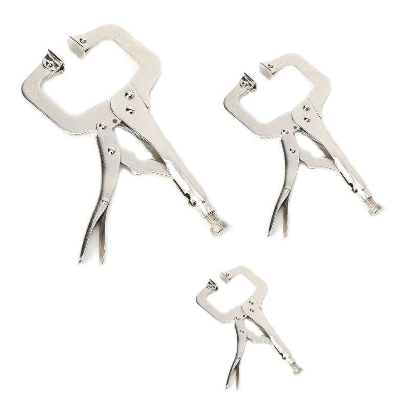 

6"/9"/11" C Clamp Welding Locking Quick Pliers Round Wood Locator Clip