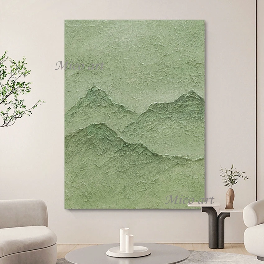Green Mountain Natural Scenery Art Painting Canvas Painting No Frame