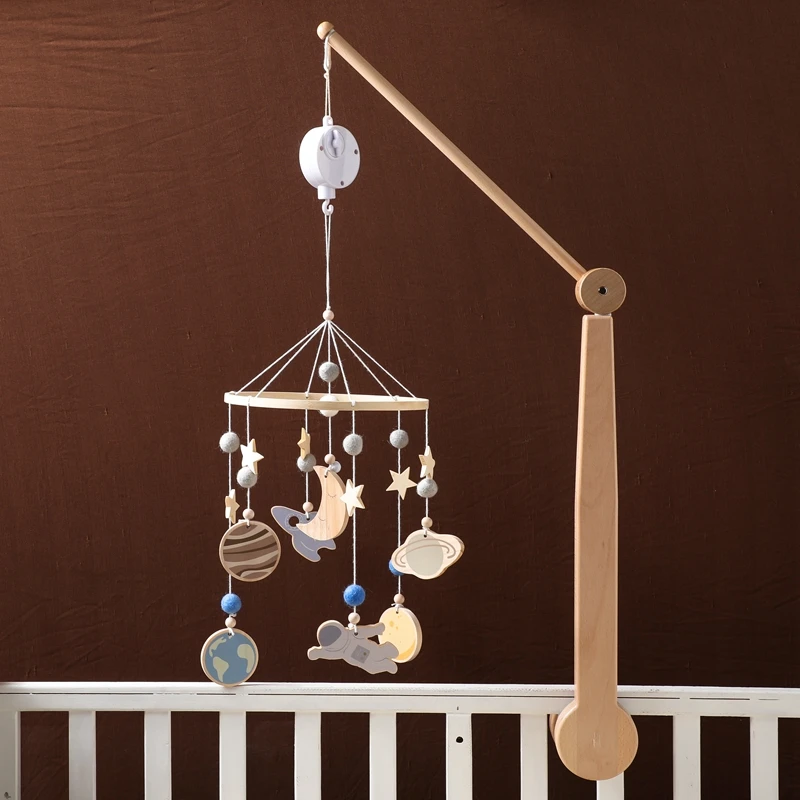 012 Months Baby Rattle Toy 360 Rotary Baby Musical Crib Mobile Bed