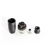 5 PCS M12 flange mounting sensor connector waterproof male&female plug screw threaded coupling 3 4 5 8 12 Pin A type connectors 6