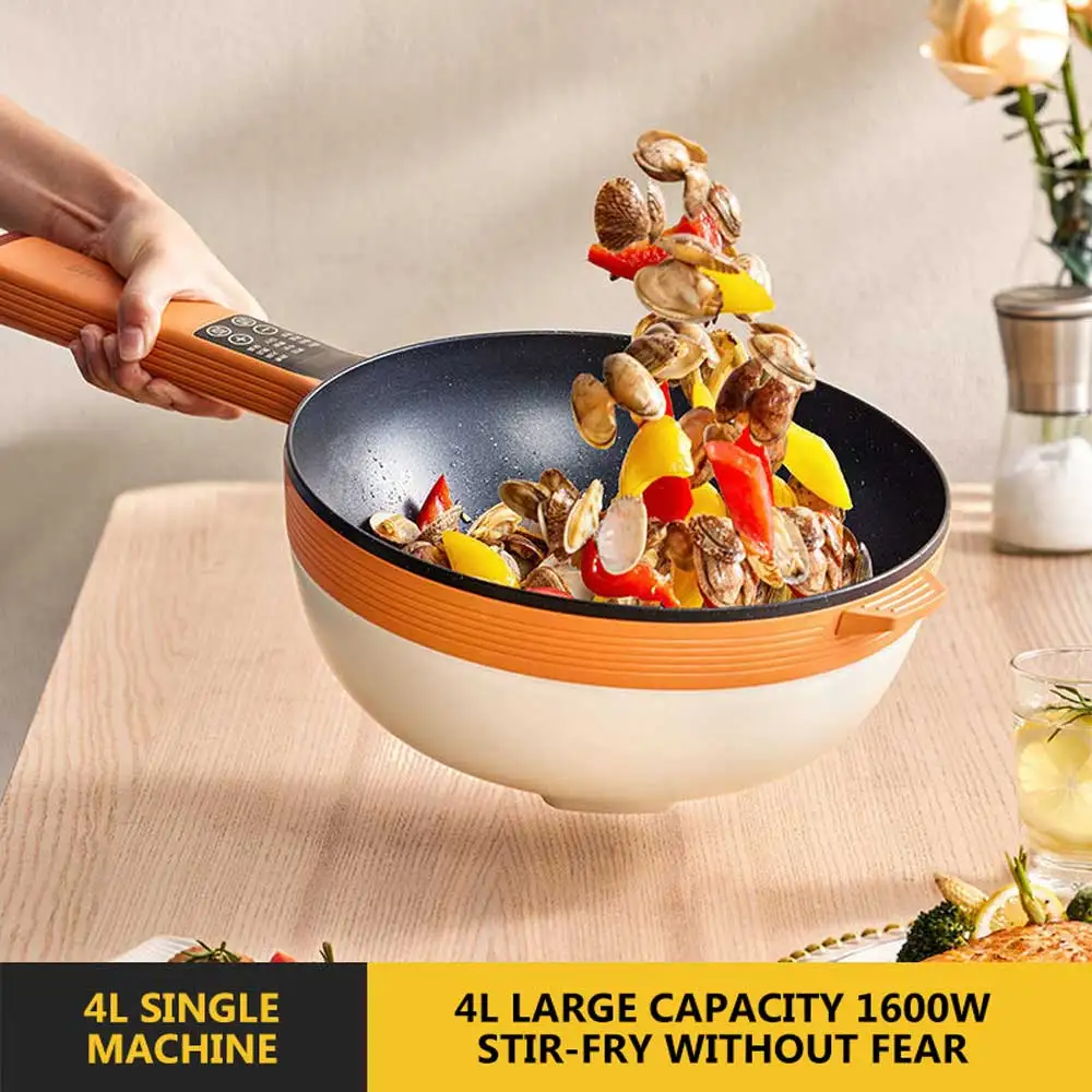 Electric frying pan, non-stick, intelligent household multifunctional electric chafing pan, cooking, frying, electric frying pan