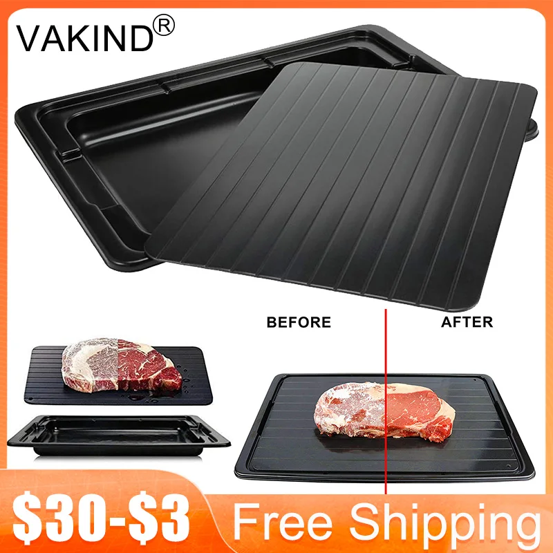 2pcs/Set Fast Defrost Tray Fast Defrosting Tray Fast Thaw Frozen Food
