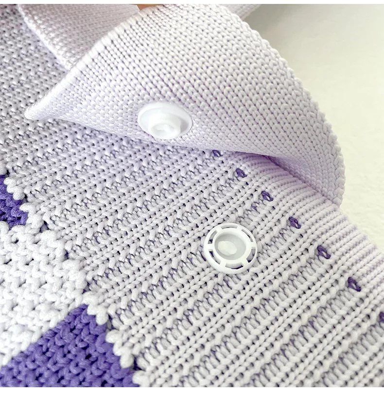 Vintage Knitted Stylish Striped Handbag Medium Size Top-Handle Tote Bag Japanese Korean Harajuku Crochet Square Shopper Hand Bag