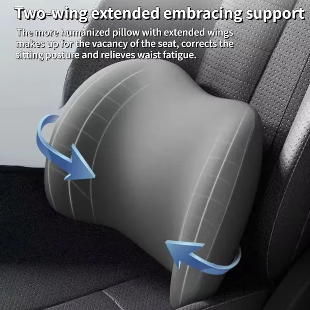 Car Memory Foam Neck Pillow Protection Lumbar Backrest Cushion Lumbar Support Car Headrest Interior Parts 6