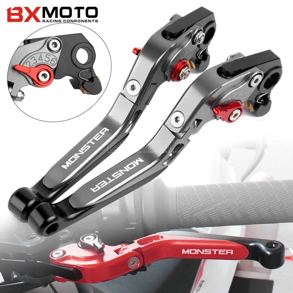 For Ducati Monster 696 695 796 400 620 M 600 M 900 M 620 Motorcycle Cnc  Adjustable Foldable Extendable Brake Clutch Levers - Motorbike Brakes -  AliExpress