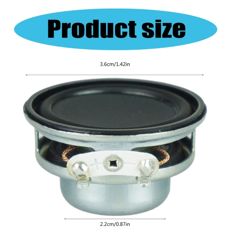 2Pcs 3W 4Ohm Speakers 36mm Round Loudspeaker Subwoofer Multimedia Portable Speakers Amplifier Loudspeaker
