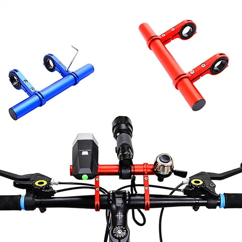 20CM/10CM Bike Handlebar Extender Aluminum Alloy Bicycle Front Light Bracket Lamp Flashlight Accessories Mountain Bicycle Parts