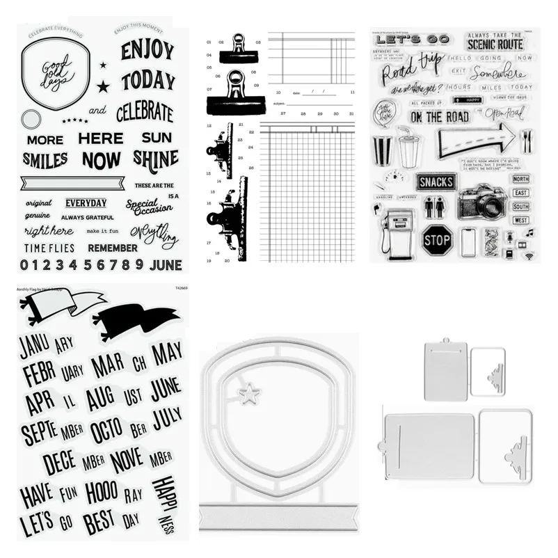 Metal stamping tool English Clear Stamp Cutting Die seal DIY Scrapbooking Album Decorative Clear Stamp Sheets A7007