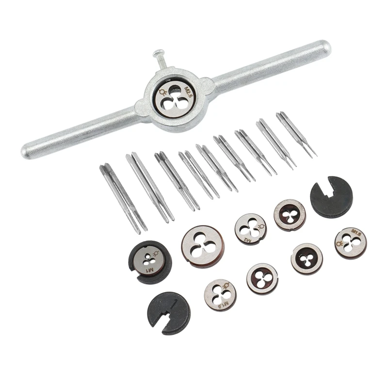 Tap Die Set 30Pcs M1 M2.5 Metric Thread Tap And Die Screw Tap Die