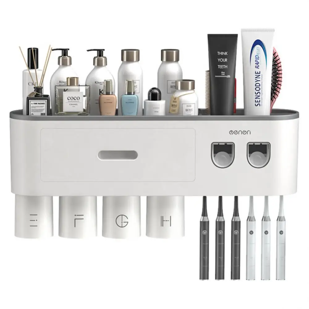 

Магнитная Адсорбция для ванной комнаты, инвертированное устройство-автоматическая выжималка для зубной пасты, стеллаж для хранения, аксессуары для ванной комнаты