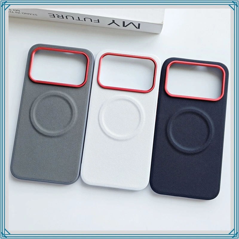 Elegant Anti-Fall Magnetic Leather Phone Case with Metal Lens Frame and Diamond Pattern Design