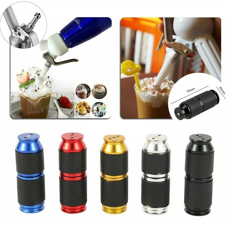 Cream Whipper Dispenser 3/1pcs Portable Whipped Cream Cracker Mini Rubber Grip Safe Kitchen Dessert Tool
