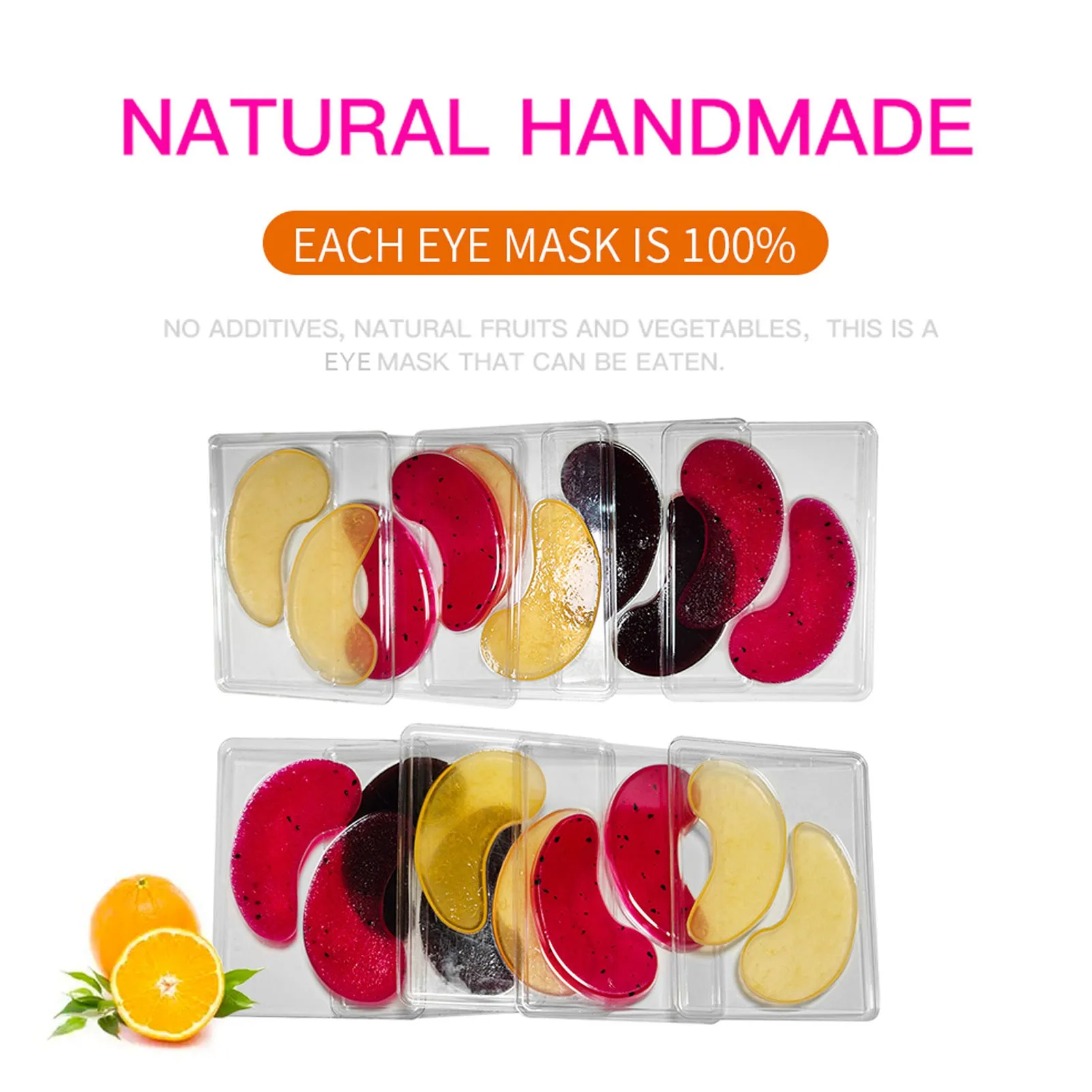 12pcs/lot Portable Reusable Eye Mask Patch Tray Plate Transparent DIY Eye Mask Mold for Fruit Vegetable Mask Natural Collagen
