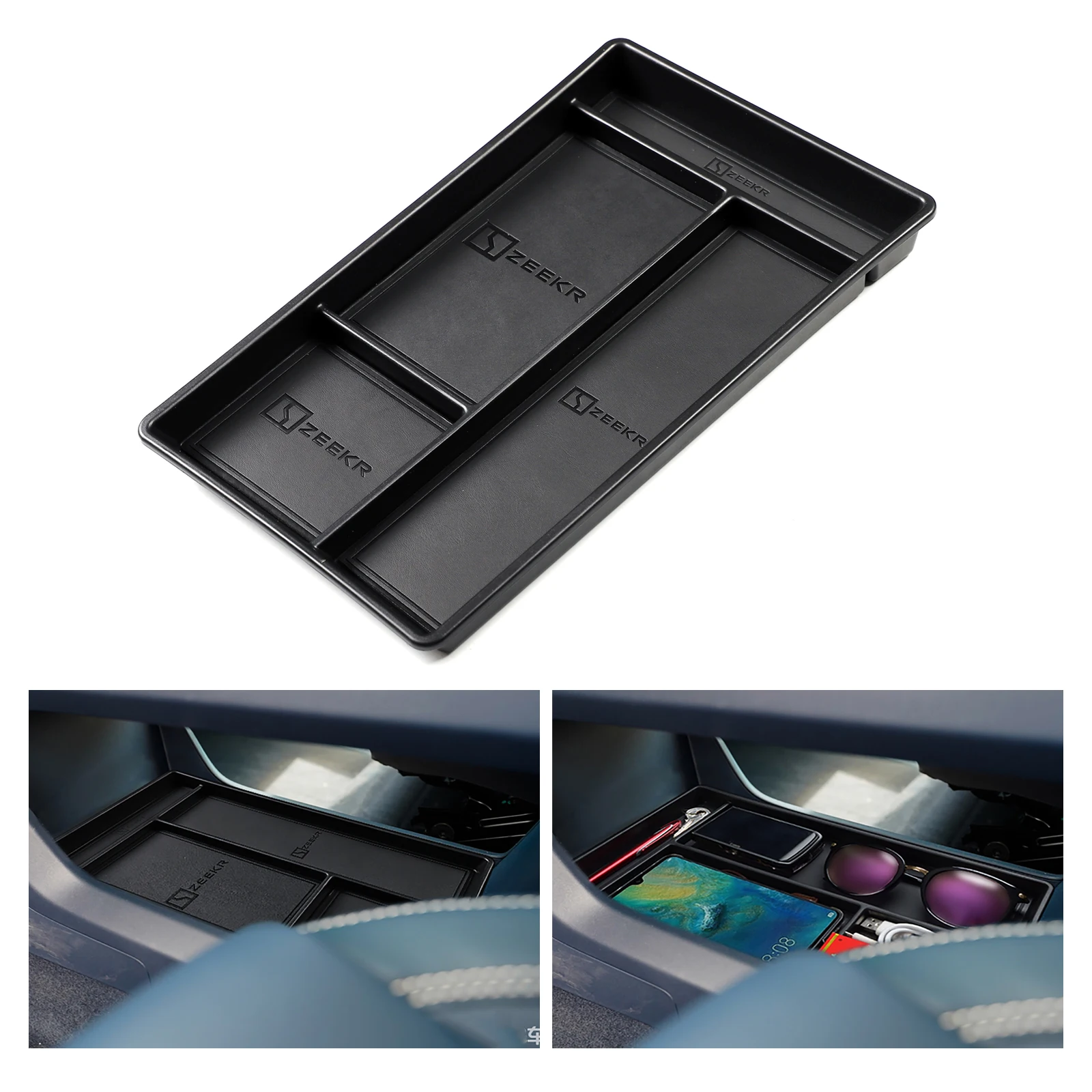 

for ZEEKR 001 Car Center Console Storage Box Central Lower Layer Tray Organizer Container Tidying Accessories