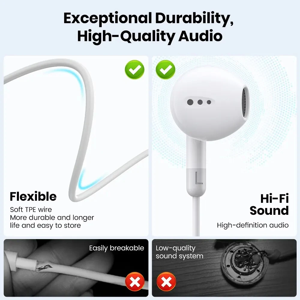 For XIAOMI Original Headphones mi 15 14 13 12 11 in-ear Earphones Redmi Note 10 9 8 Type C 3.5mm Wired Headset Phone Accessories 5