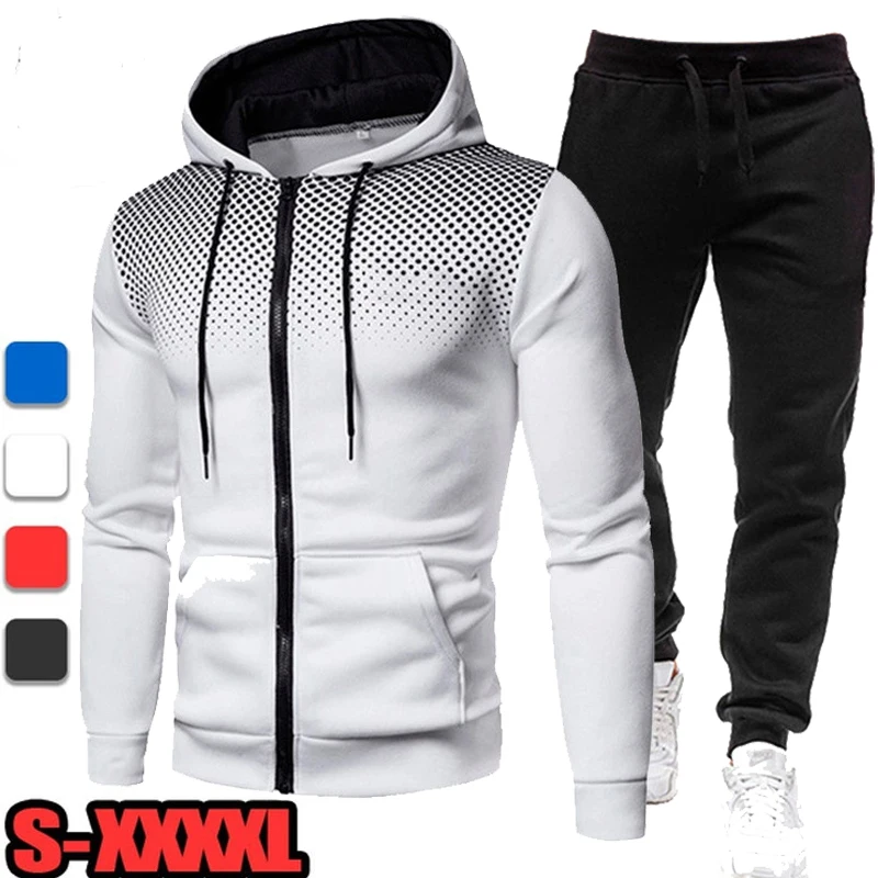 Hot Sales Men Personalized Sportwear Zipper Hoodie and Pants Sets Fleece Jacket Tracksuit Casual Jogging Suits Fitness Suite hoodie sweatpants set sportwear jogging suit men casual zipper jackets pants 2 piece athletic set tracksuit men s fitness suits