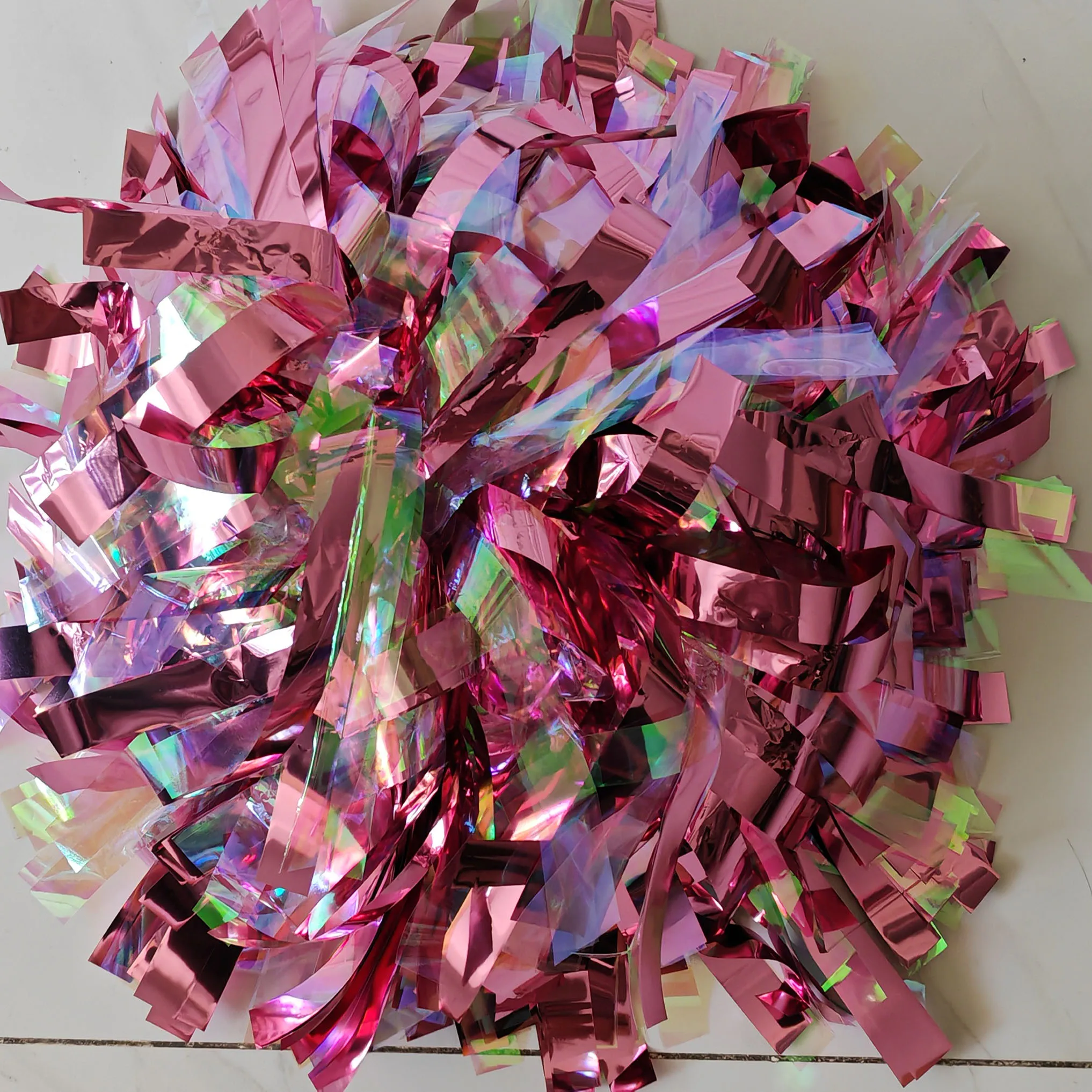 1Piece Cheerleader Pom Pom Plastic Hot Pink Size Color Baton Handle cheerleading pom poms