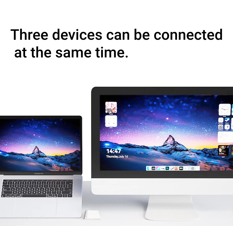 Dual Bluetooth Numeric Keyboard Rechargeable Wireless Number Numpad 35 Keys Keypad for IOS iPad Laptop Windows PC