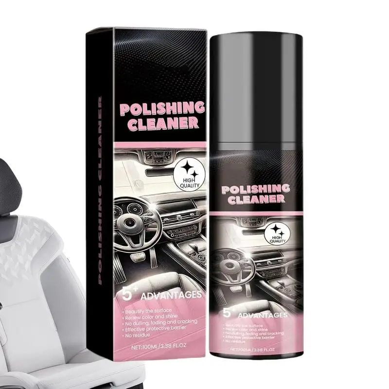 Car Interior Polishing Cleaner Car Interior Detailer Auto Cleaning Spray Long-Lasting Inside Auto Shine Vehicle Detailing Spray