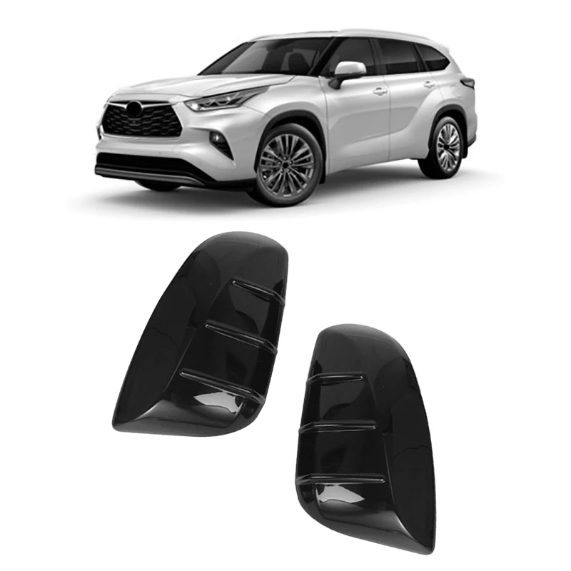 

Глянцевая черная крышка для бокового зеркала заднего вида для Toyota Highlander 2020 2021